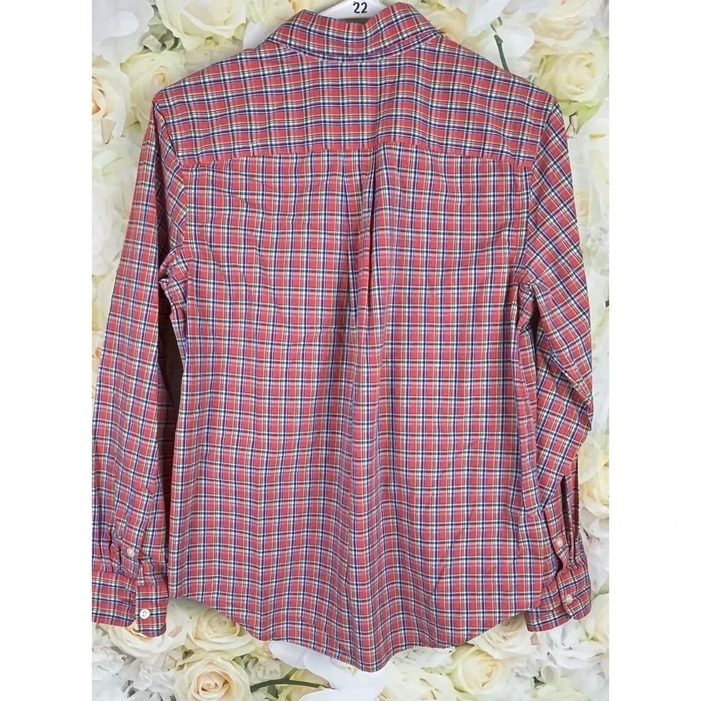 Ralph Lauren Shirt Size Youth Large 14-16 Button Down Long Sleeve Pink Plaid